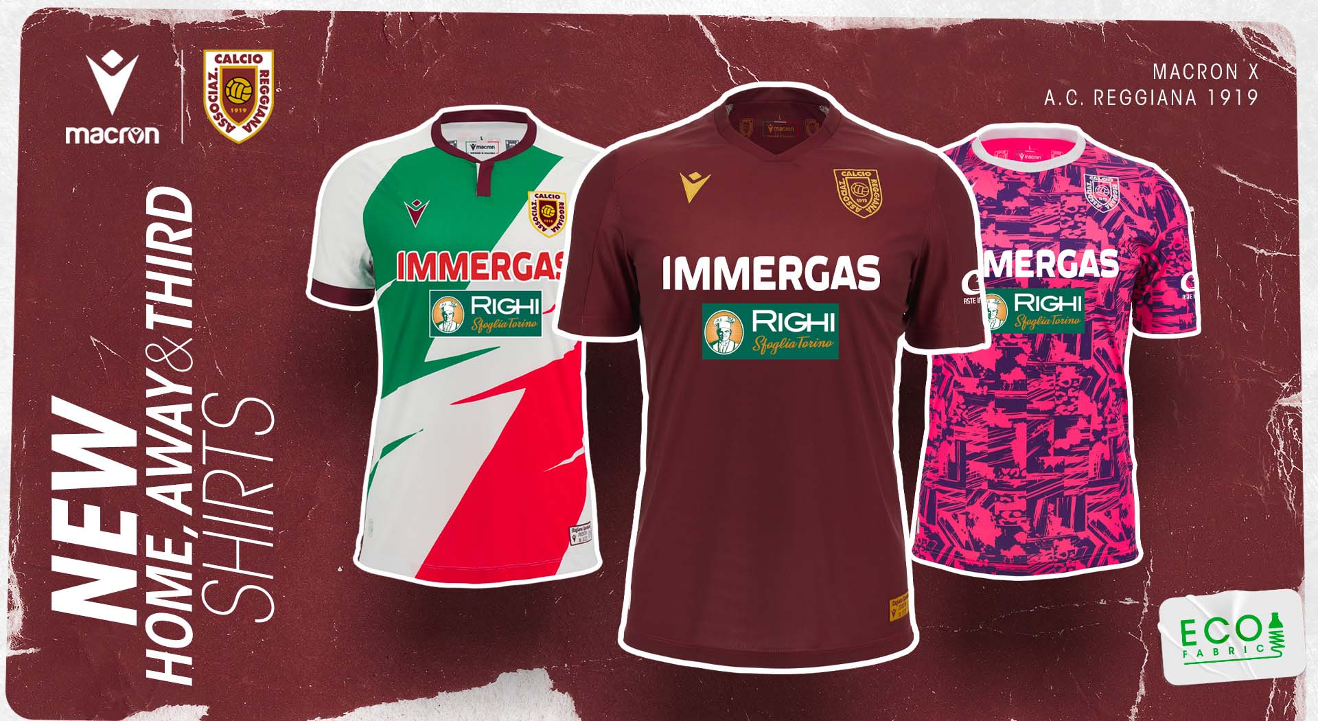 A.C. Reggiana and Macron renew their partnership and unveil the kits for  the 23/24 season